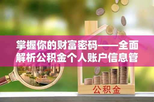 扶沟掌握你的财富密码——全面解析公积金个人账户信息管理与优化